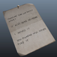 The handwritten note mentioning treasure. (Image provided by Team Guru)